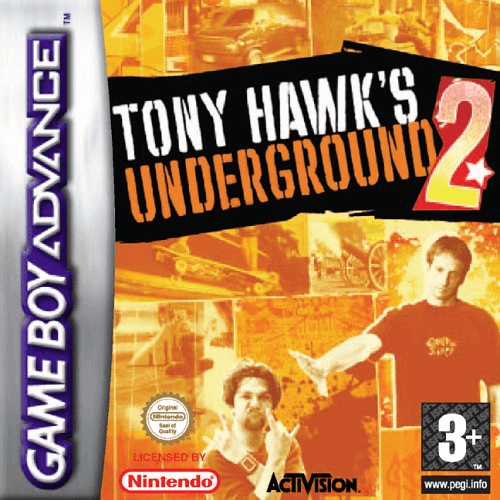 Tony Hawk Underground 2 box art for GameBoy Advance